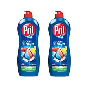 (2瓶任選超值組)德國Henkel Pril-高效能活性酵素分解重油環保親膚濃縮洗碗精653ml/藍瓶(廚房餐具,碗盤,料理鍋具清潔劑) 檸檬香*2瓶