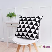 IN-HOUSE-簡約系列抱枕-三角黑(50x50cm)/1入
