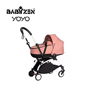 Babyzen 法國 YOYO Bassinet 0+新生兒睡籃推車(含車架) - 白色車架+桃色睡籃