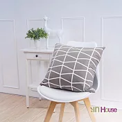 IN-HOUSE-簡約系列抱枕-交錯-灰(50x50cm)/1入