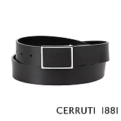 【Cerruti 1881】限量3折 義大利頂級小牛皮皮帶 全新專櫃展示品 CECU05859R(咖啡色 附送禮提袋)