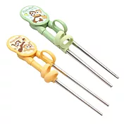 迪士尼 奇奇蒂蒂 三指環學習筷 筷子 兒童餐具 Disney Chip n Dale 綠色