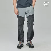 ADISI 男四面超彈耐磨拼接登山長褲AP2311137 (S-2XL)｜拼接褲 登山褲 工作褲 四面彈 防潑水 快乾 M 輕鋼灰/碳黑