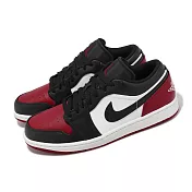 Nike Air Jordan 1 Low Bred Toe 黑 紅 低筒 男鞋 AJ1 553558-161