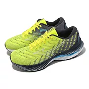 Mizuno 慢跑鞋 Wave Inspire 19 SSW 男鞋 黃 黑 針織鞋面 波浪片 運動鞋 美津濃 J1GC2313-51