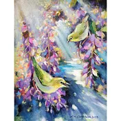 【玲廊滿藝】盧來全-紫戀41x31.5cm