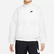 NIKE W NSW ESSNTL WR WVN JKT 女休閒外套-白-DM6186100 XS 白色