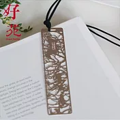 【好合苑】金屬書籤-森林漫步 銀色