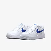 NIKE AIR FORCE 1 (GS) 中大童休閒鞋-白藍-DV7762103 US5 白色