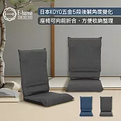 E-home Naomi直美日規布面椅背5段KOYO和室椅-兩色可選 灰色
