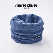 【ONEDER旺達棉品】美麗佳人法式奧粒絨保暖圍脖 marie claire 蓄熱脖圍 套頭圍巾- 藍 MC-LO03