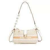 JSN - 莎士比亞貴族千鳥紋系列時尚輕巧鍊條肩背包-共2色 杏色