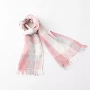 日本今治時尚格紋圍巾 - 粉彩