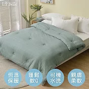 義大利La Belle《文青格調》海島針織棉抗菌可水洗暖暖被150*195CM