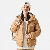 The North Face W HYDRENALITE DOWN HOODIE - AP 女羽絨外套-卡其-NF0A7QVVI0J S 卡其