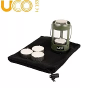 長毛象-美國【UCO】MINI CANDLE LANTERN KIT 2.0 迷你蠟燭營燈 (墨綠)