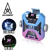 【Ad-Forest】野外求生必備 鋼鐵武士防水雙電弧充電打火機/打火機/生火/戶外/野炊/露營(兩色任選) 藍粉