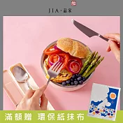 【JIA品家】書法TOGO 環保不鏽鋼 靜音隨行餐具3件組 西式-櫻花粉