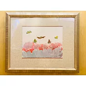 【玲廊滿藝】馬靜志 Ching Ma-彩蝶玫瑰齊舞春33x44cm