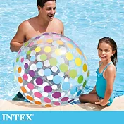 【INTEX】七彩特大充氣遊戲球-直徑70cm (59065) 條紋款