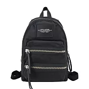 MARC JACOBS THE BIKER NYLON尼龍拉鍊後揹包-中/ 黑