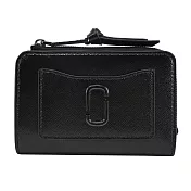 MARC JACOBS THE UTILITY SNAPSHOT 防刮對開薄款拉鍊短夾- 黑