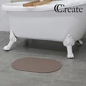 【CC家居】軟式珪藻土吸水防滑踏墊 方圓形  咖啡色