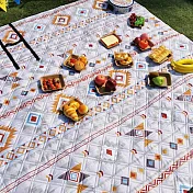 mosy mosy｜五層加厚防水野餐墊/海灘墊（附綁繩&收納袋）200x200cm  印地安圖騰