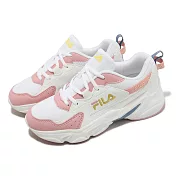 Fila 休閒鞋 Hidden Tape 7 女鞋 白 粉紅 黃 復古 老爹鞋 斐樂 5J944X155