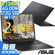 【特仕】ASUS K3605ZC-0062K12450H(i5-12450H/8G+8G/512G SSD/RTX3050-4G/16FHD/W11升級W11P)