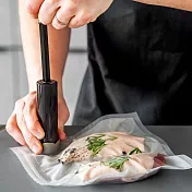 《MasterClass》抽真空器+密封食物保鮮袋4入 | 環保密封袋 保鮮收納袋 抽真空器+密封食物保鮮袋4入