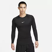 NIKE AS M NP DF TIGHT TOP LS 男長袖上衣-黑-FB7920010 L 黑色