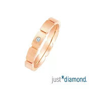 【Just Diamond】18K玫瑰金鑽石戒指 心有所屬(寬)對戒_男戒(港圍) 17 玫瑰金