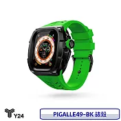 【4/30前限時加送原廠錶帶+提袋】Y24 Apple Watch Ultra 49mm 不鏽鋼防水保護殼 錶殼 防水 PIGALLE49-BK 黑/綠