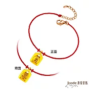 J’code真愛密碼金飾 白沙屯 香火袋硬金編織手鍊-小
