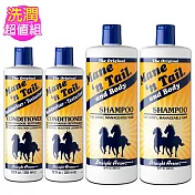 箭牌馬清爽控油洗潤組(洗946ml x2+潤355ml x2)