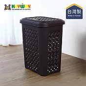 【台灣KEYWAY】KGB808 特大藤藝洗衣籃- 咖啡色