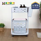 【台灣KEYWAY】F01 新生活衣物分類架(附輪)