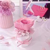 【Floral M】法式香榭小野玫永生香氛擴香花 蕾絲粉