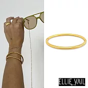 ELLIE VAIL 邁阿密防水珠寶 4mm亮面經典金色手環 Alma Bangle