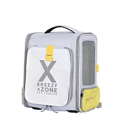 ZONE 寵物外出摺疊後背包 寵物外出包 透氣貓包 灰色