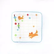 【Peter & Andy】純棉100% MIT設計製造::童趣小方巾-狐狸捉迷藏  綠