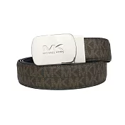 MICHAEL KORS 方牌滿版防刮雙面用皮帶- 咖
