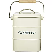《KitchenCraft》復古提式廚餘桶(奶油黃3L) | 回收桶 垃圾桶 收納桶 餿水桶