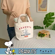 SNOOPY x Kiiwi O! 聯名款．日系刺繡休閒帆布每日手袋 SLEEP  原色