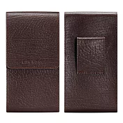 CITY BOSS for iPhone13Pro / i14 6.1 品味真皮植鞣牛皮直立式腰掛皮套 深棕