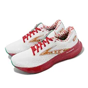 Brooks 慢跑鞋 Glycerin 20 白 紅 男鞋 甘油 雪花 氮氣中底 聖誕節限定版 運動鞋 1103821D683