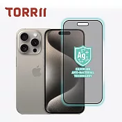 【TORRII】 iPhone15Pro 抗菌手機保護貼- 防窺