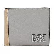 MICHAEL KORS COOPER牛皮簍空LOGO男款零錢袋短夾- 灰