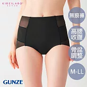 【日本GUNZE】高腰骨盆調整小褲(KB4362-BLK) L 黑色